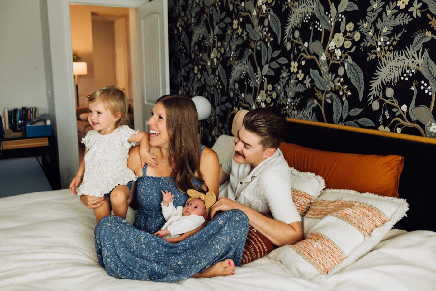 The Stillwell family in their living room