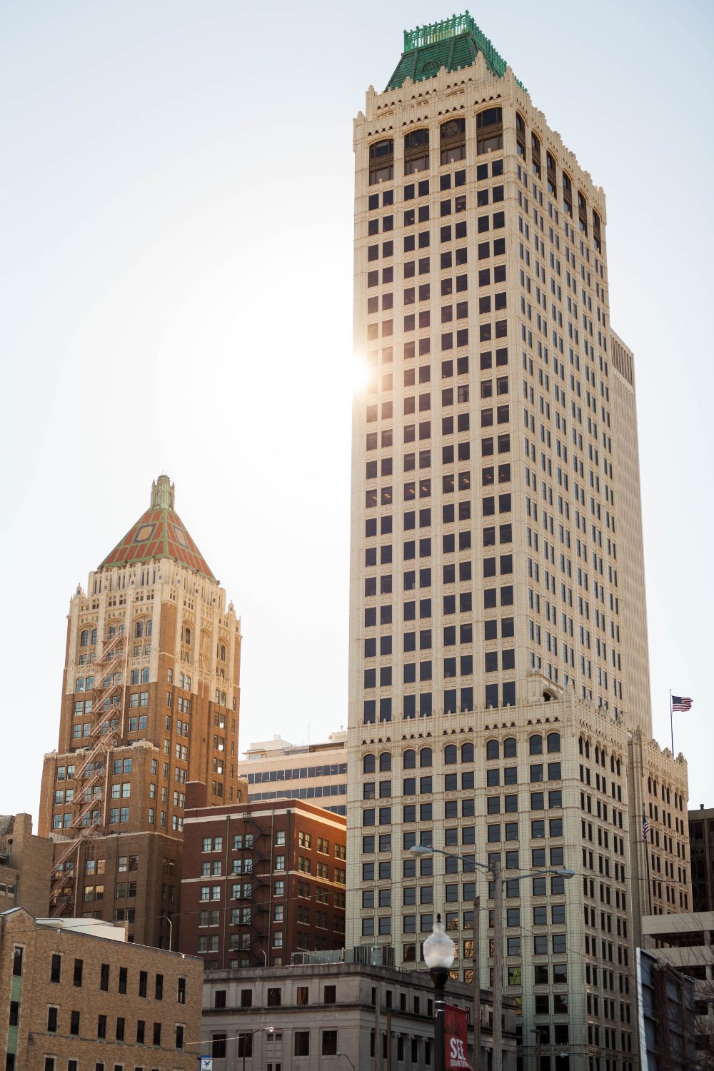 Art deco towers in downtown Tulsa